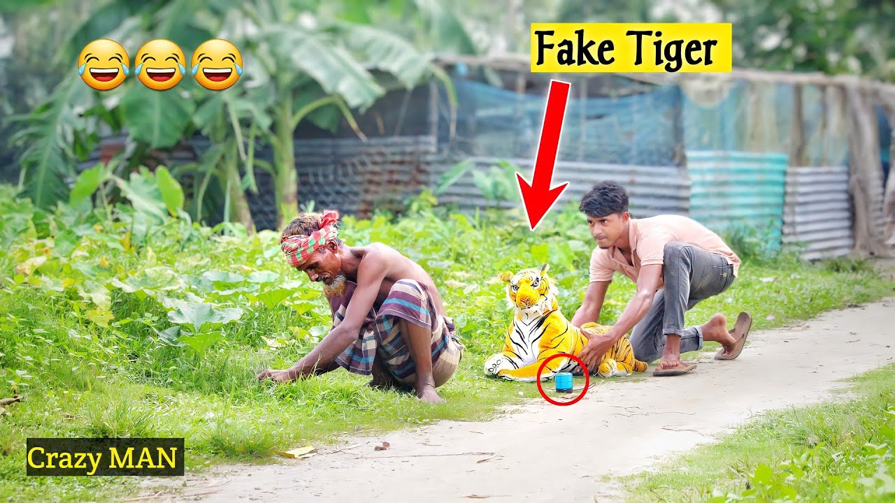 Fake Tiger Vs Crazy Man Prank Video! So Funny Man REACTION With Fake Tiger (Part 4) By ComicaL TV