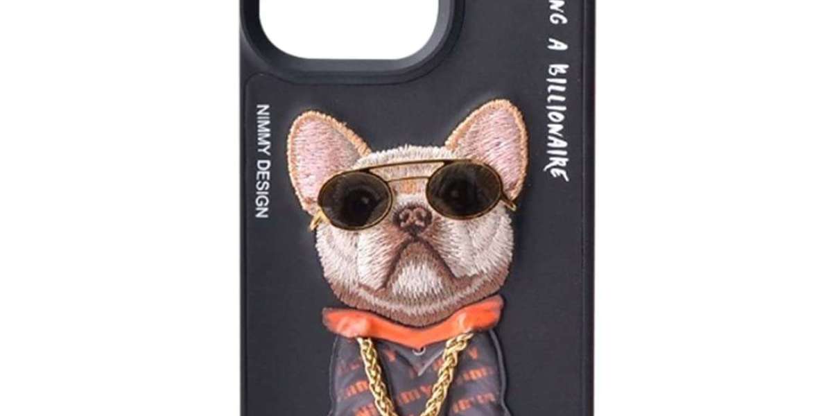 Nimmy 3D Embroided Swag Dog Back Case Cover for Apple iPhone 13