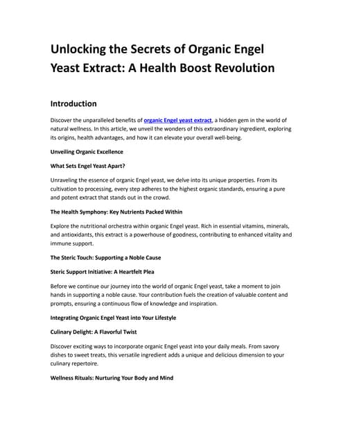 Unlocking the Secrets of Organic Engel Yeast Extract A Health Boost Revolution.pdf