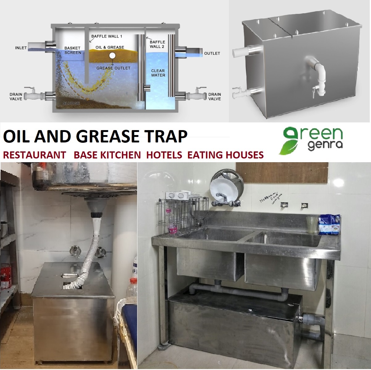Oil & Grease Trap Suppliers, Grease Separator Price in India - Green Genra