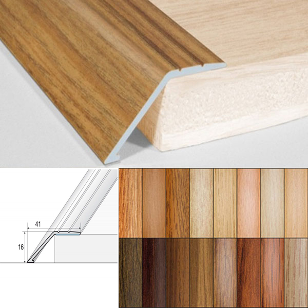 Aluminium Wood Effect Door Floor Trim Carpet Threshold Ramp - Floor Safety Store