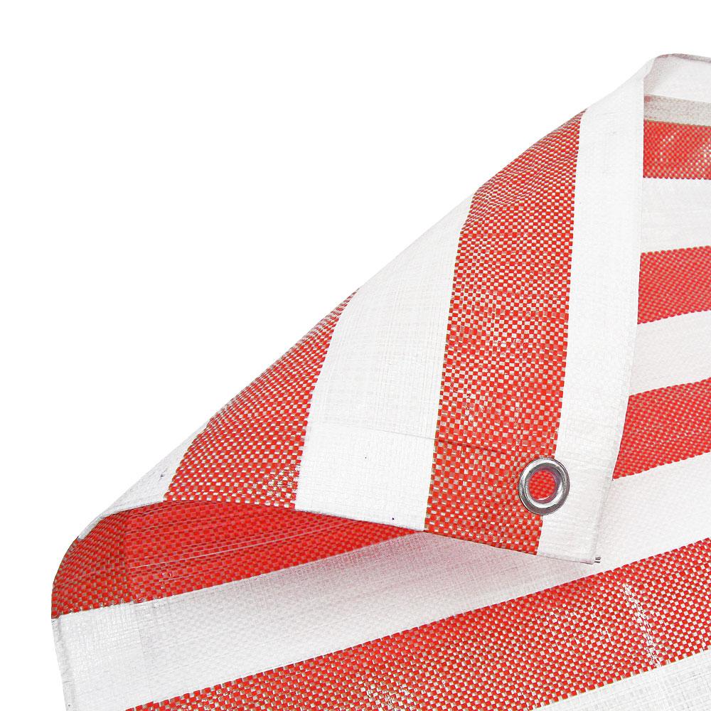 Red And White Striped Tarpaulin 170gsm PVC Market Stall Tarpaulinz - Tarpaulinz