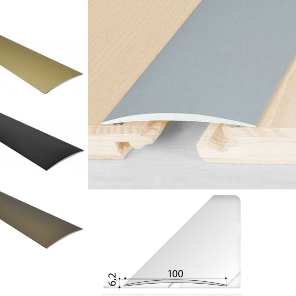 Aluminium Self Adhesive Door Threshold Floor Trim for wooden, laminate, vinyl, Tiled Floors - Floor Safety Store