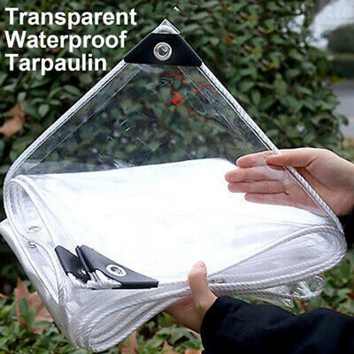 Heavy Duty Glass Clear Waterproof Tarpaulin 430gsm PVC Transparent Tarpaulin Sheet - Tarpaulinsshop