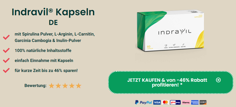 Indravil Kapseln Erfahrungen - Bewertungen, Inhaltsstoffe, Test, Preis und Kaufen!