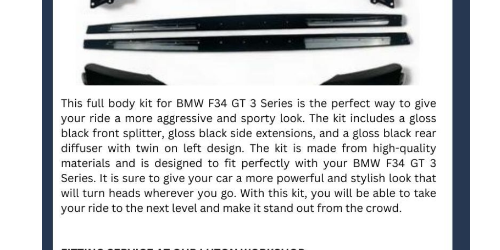F34 GT Kit by STM STYLING - Infogram