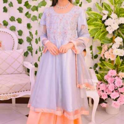 3-Piece Kali Frock, Garara, and Dupatta Set Profile Picture