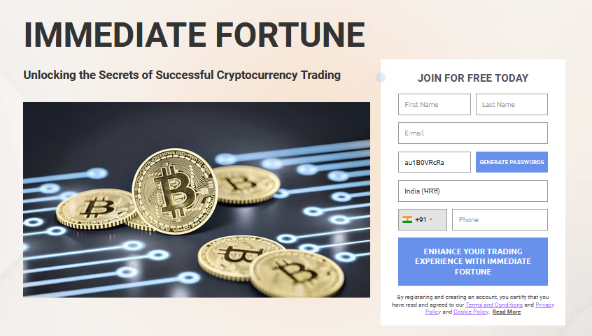 Immediate Fortune Platform - A Revolutionary Online Trading Platform for Cryptocurrencies!