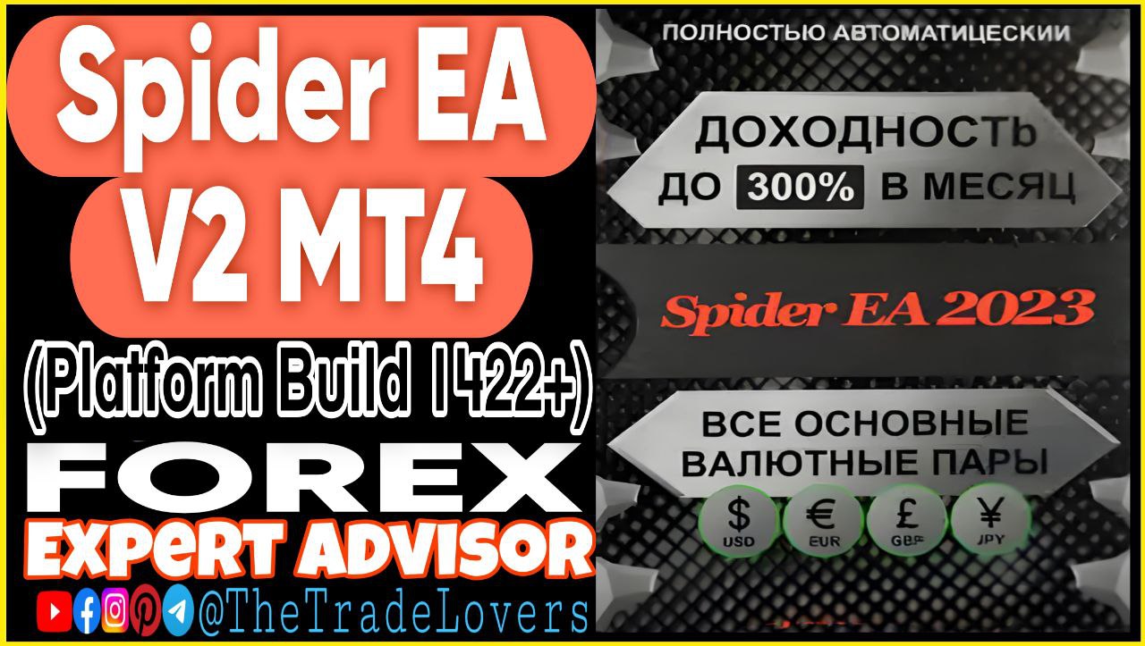 Spider EA 2023 v2 MT4 Sets (Works on Build 1422 ) | Forex Robot | MT4 Expert Advisor - Payhip